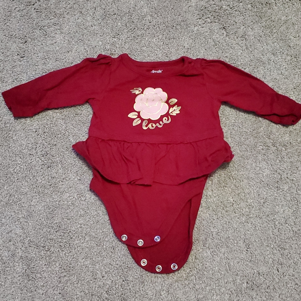Baby girl rose onesie